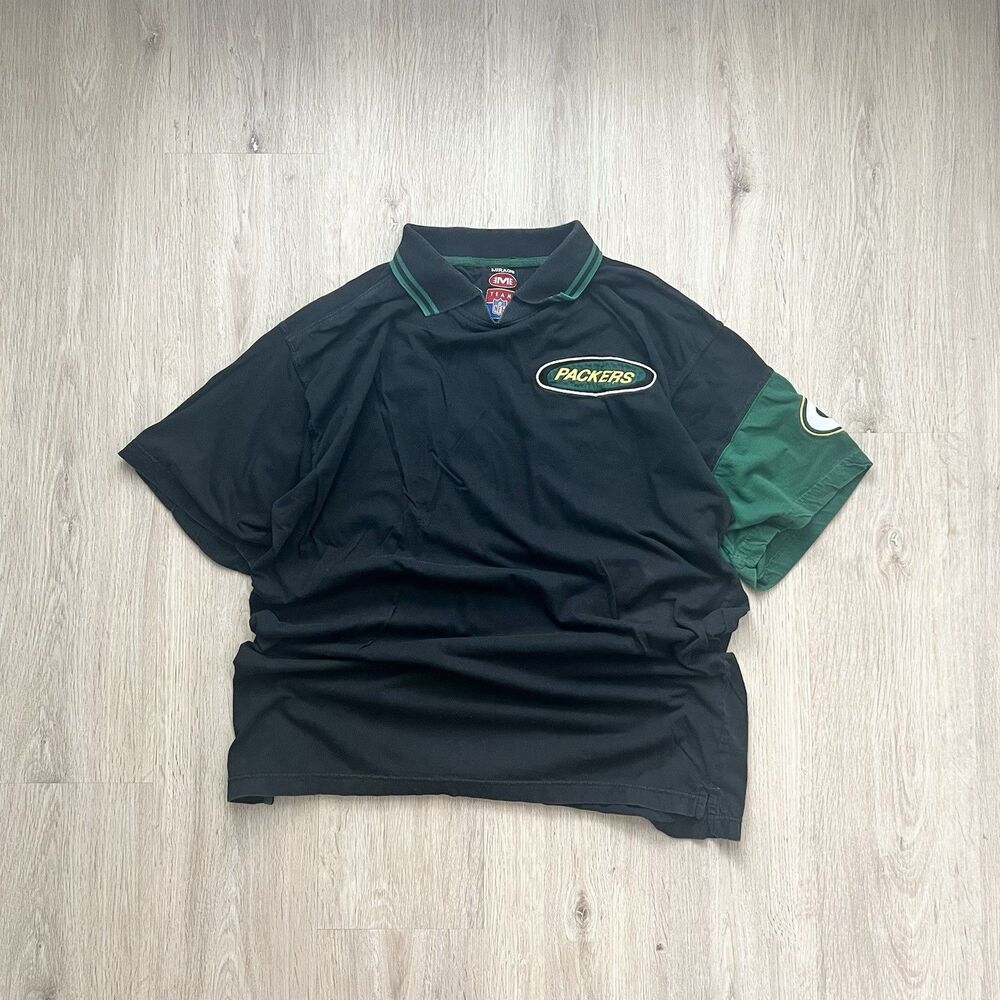 Vintage Green Bay Packers Mirage T-Shirt Mens M Embroidered NFL